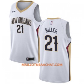 Maillot NBA New Orleans Pelicans Darius Miller 21 Nike 2017-18 Blanc Swingman - Homme